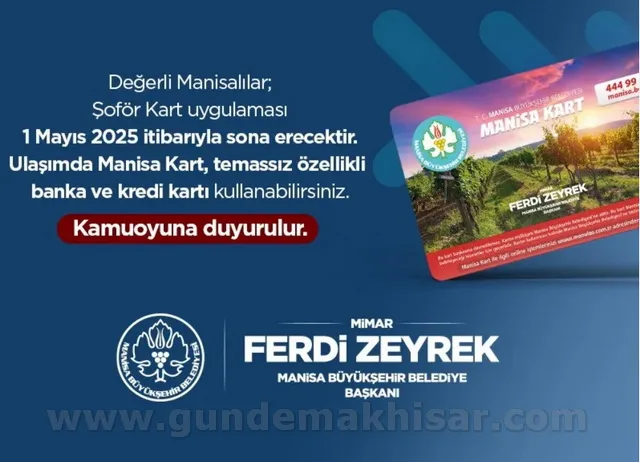 TOPLU ULAŞIMDA ŞOFÖR KART VE NAKİT ÖDEME DÖNEMİ BİTİYOR