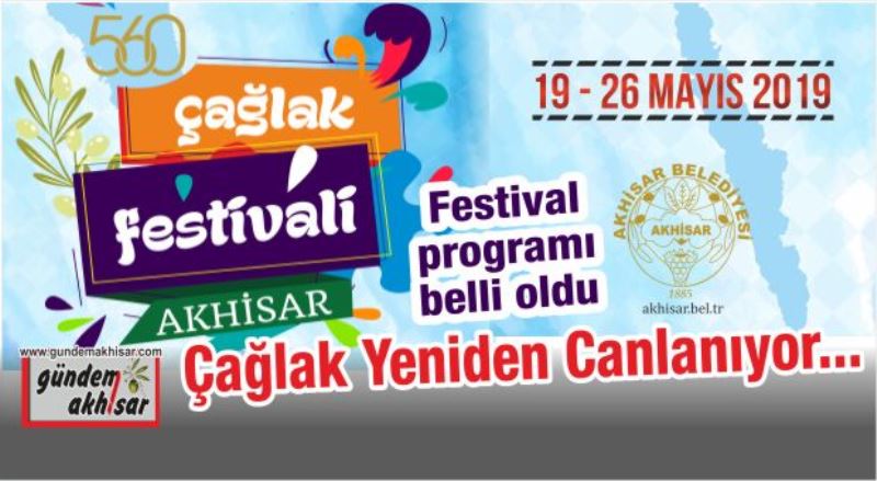 560. Çağlak Festivali programı belli oldu