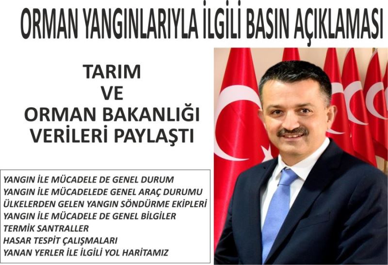 ORMAN YANGINLARIYLA İLGİLİ BASIN AÇIKLAMASI