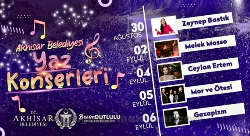 Akhisar’da kurtuluş günlerine özel 5 büyük konser